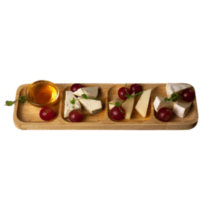 BRI,PARMESAN AND DORBLU CHEESE with honey and grapes